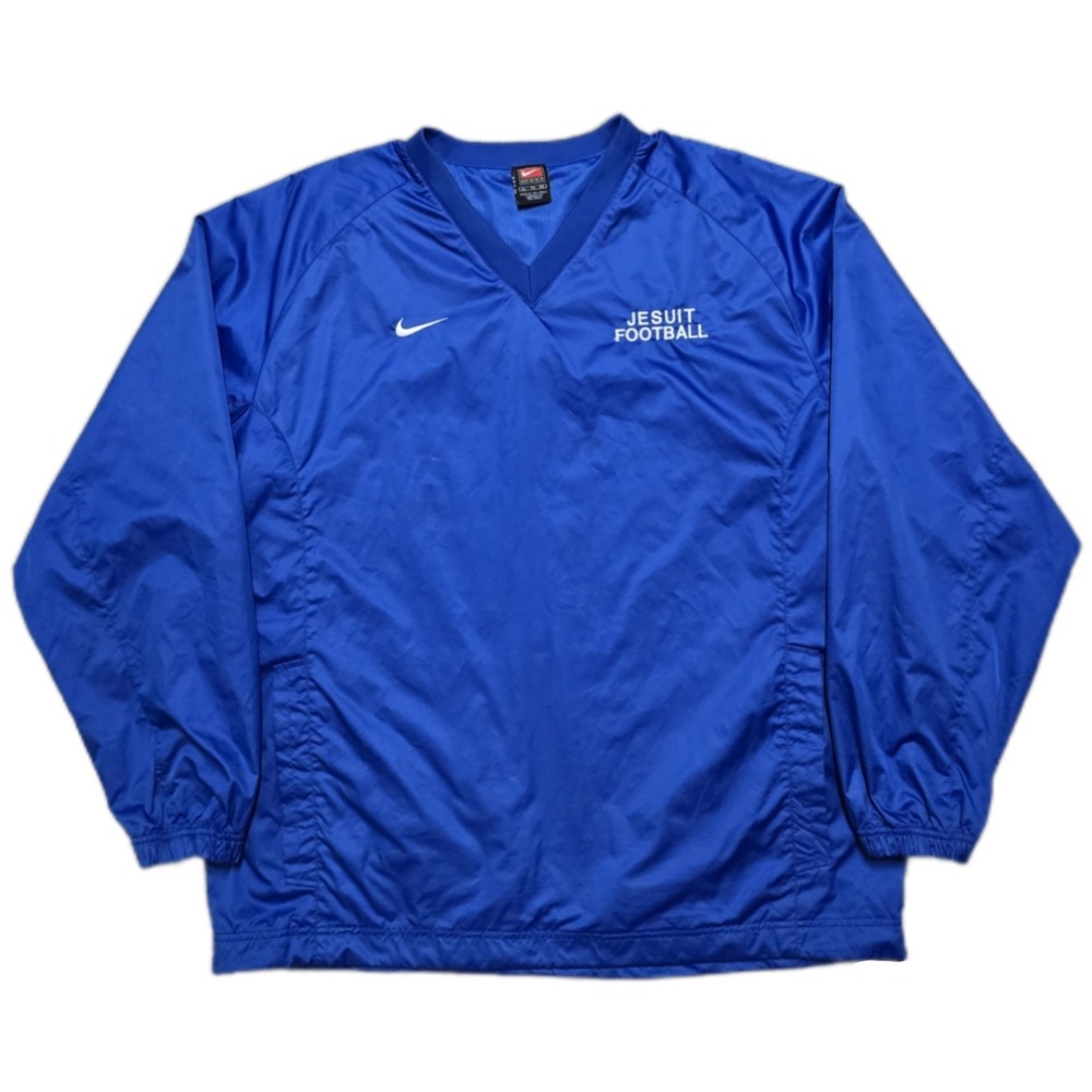 VTG Nike Jesuit Football Jacket Mens XL Windbreaker NCAA Swoosh V-Neck